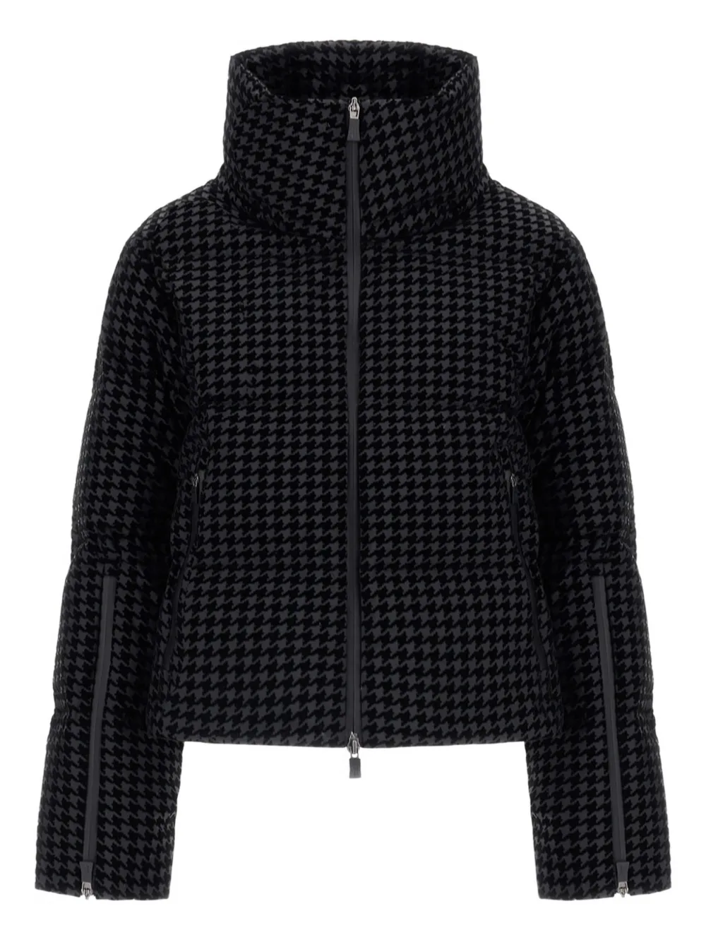 Herno houndstooth quilted jacket | Black | Image 1