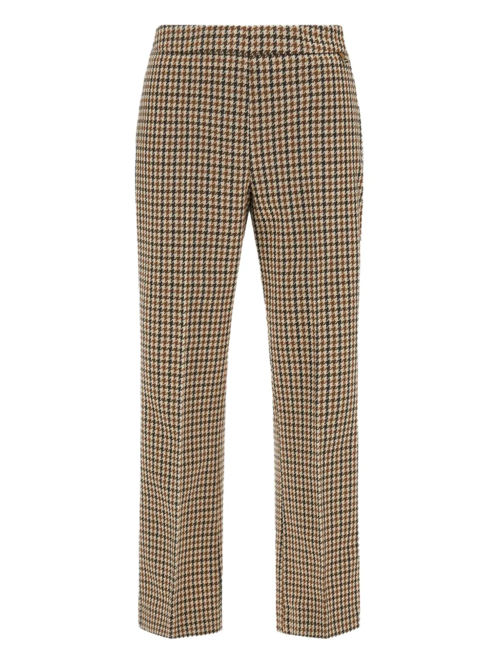 Herno Pantaloni dritti con motivo pied-de-poule - Marrone
