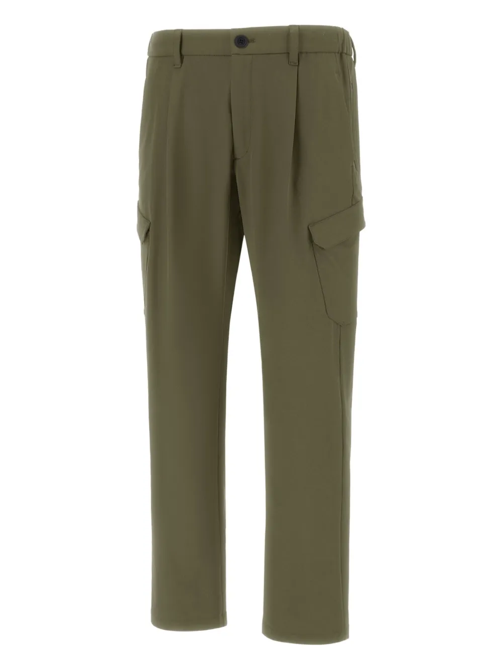 Herno PANTALON VERDE OSC BOLSILLO ZIP CINT ELA - Groen
