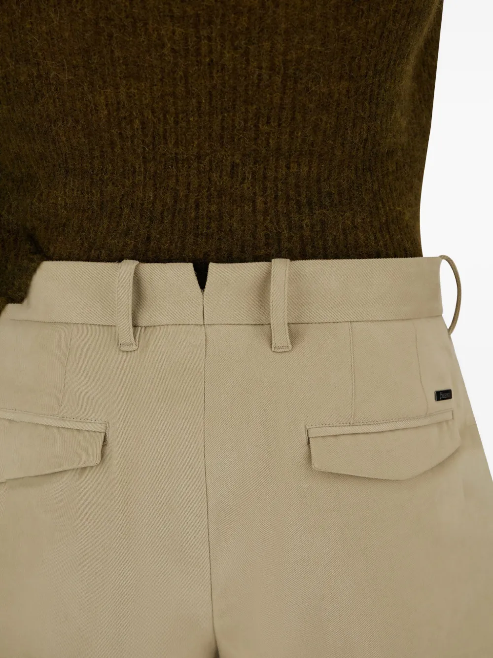 Herno Straight plooibroek - Bruin