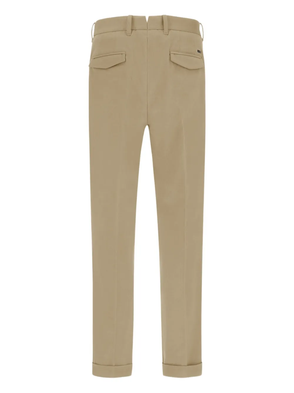 Herno Pleated Cuffed Straight-leg Trousers In Brown