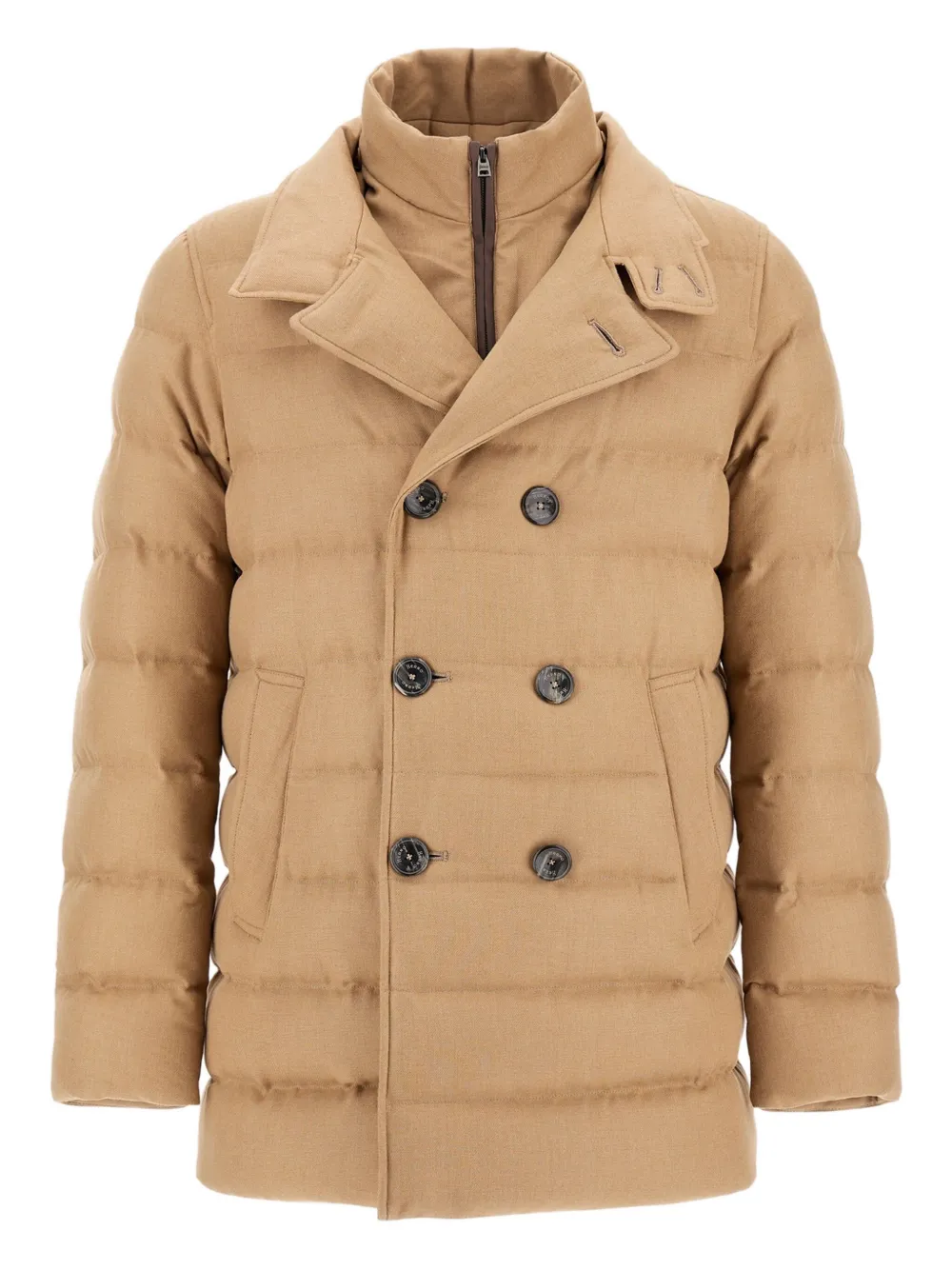 Herno Cappotto doppiopetto trapuntato - Marrone