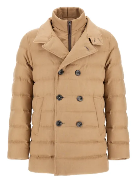 Herno double-breasted quilted coat