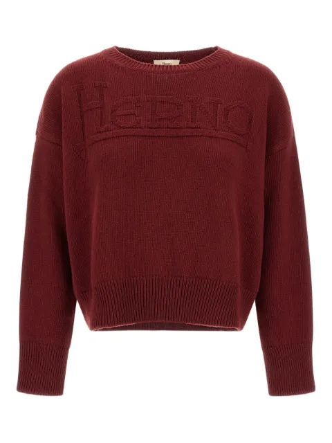 Herno logo-intarsia wool sweater
