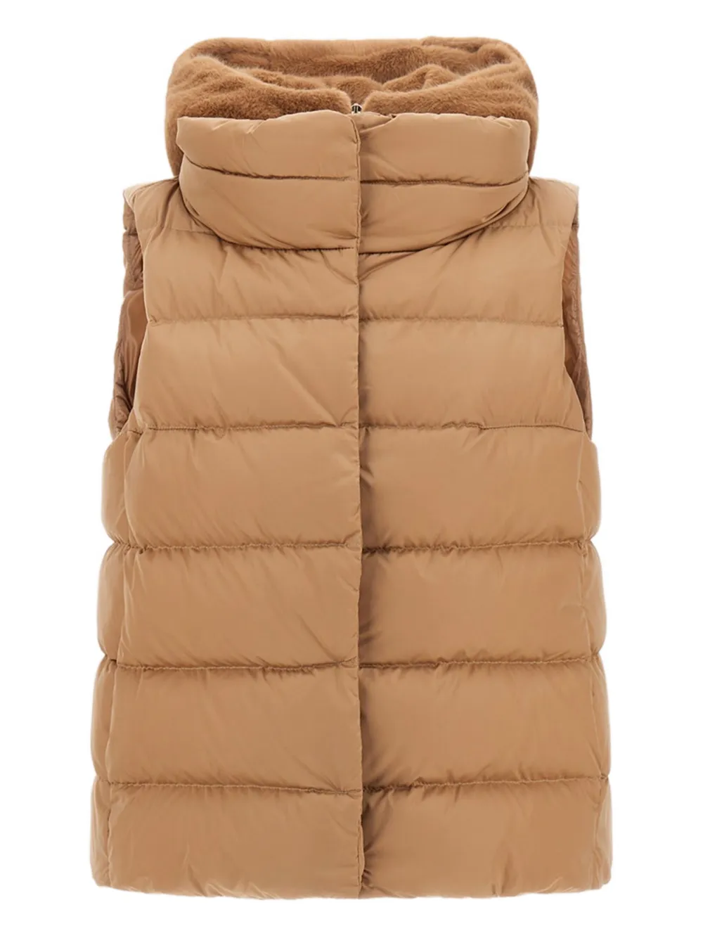 Herno Gilet trapuntato con cappuccio - Marrone