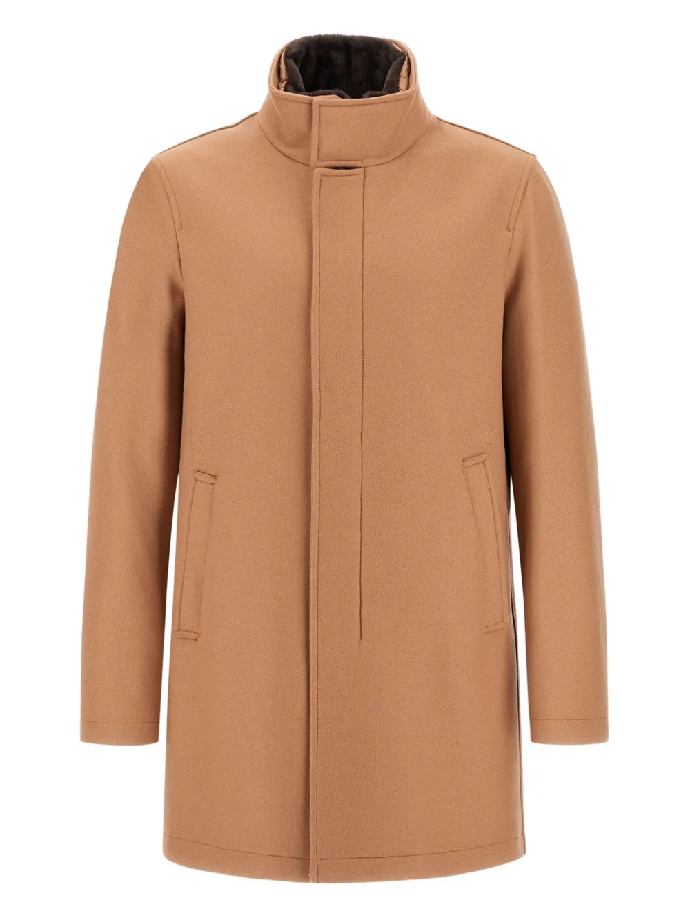 Herno Cappotto Carcoat a collo alto - Marrone