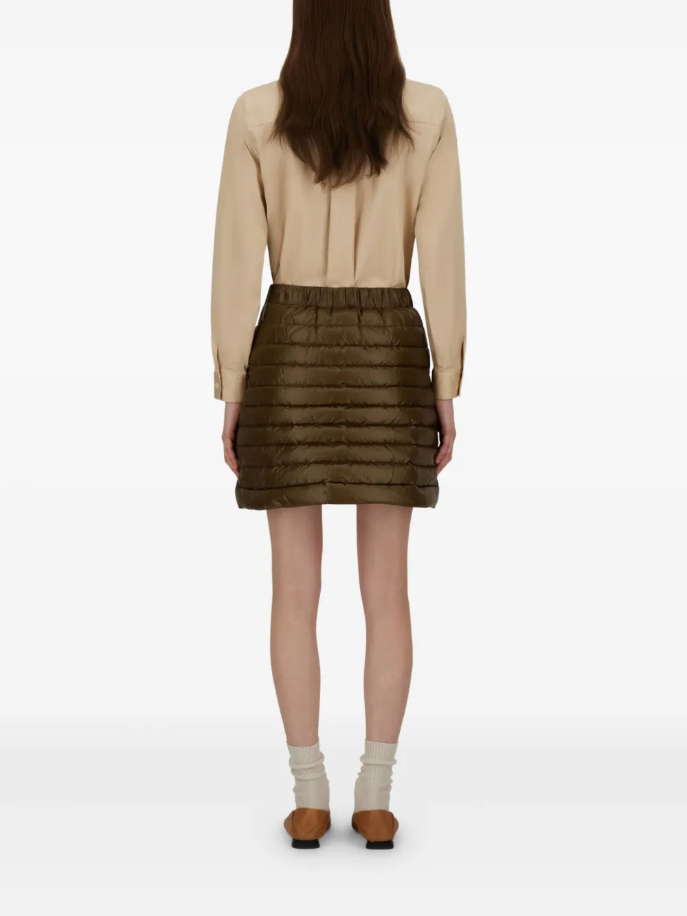  Herno Quilted Drawstring Mini Skirt - Green 