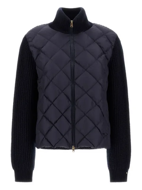 Herno quilted panelled cardigan