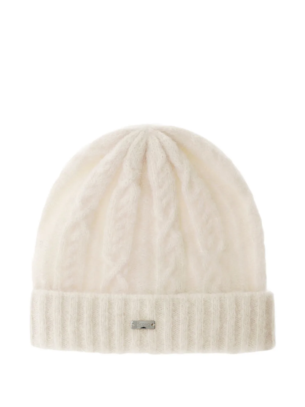 Herno cable-knit beanie | White | Image 1