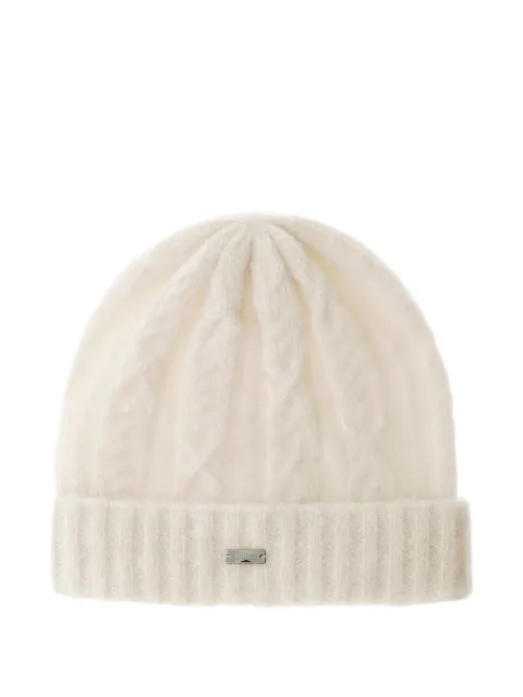Herno cable-knit beanie