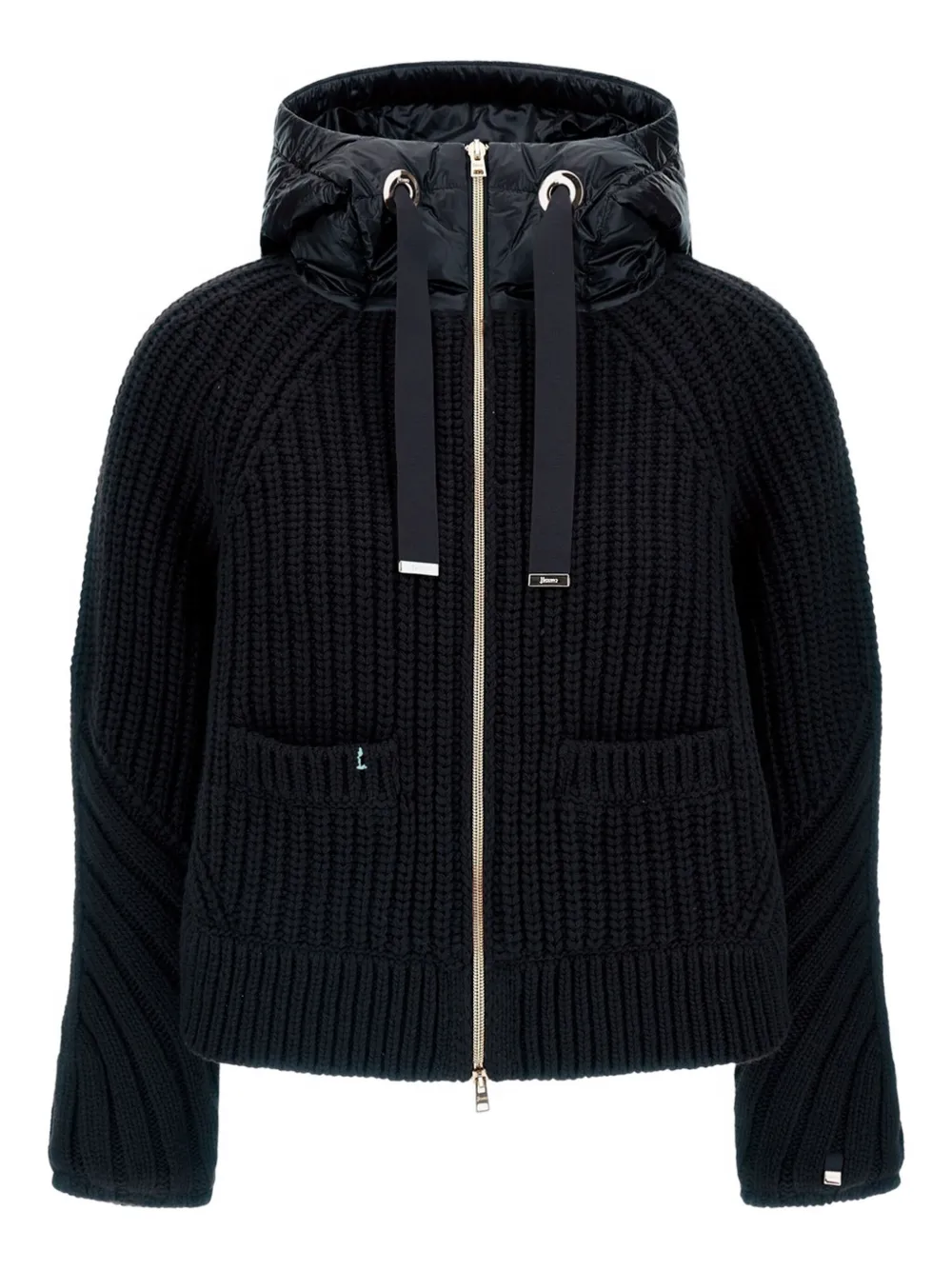 Herno Cardigan In Cob Stitch Wool And Nylon Ultralight In Animal Print