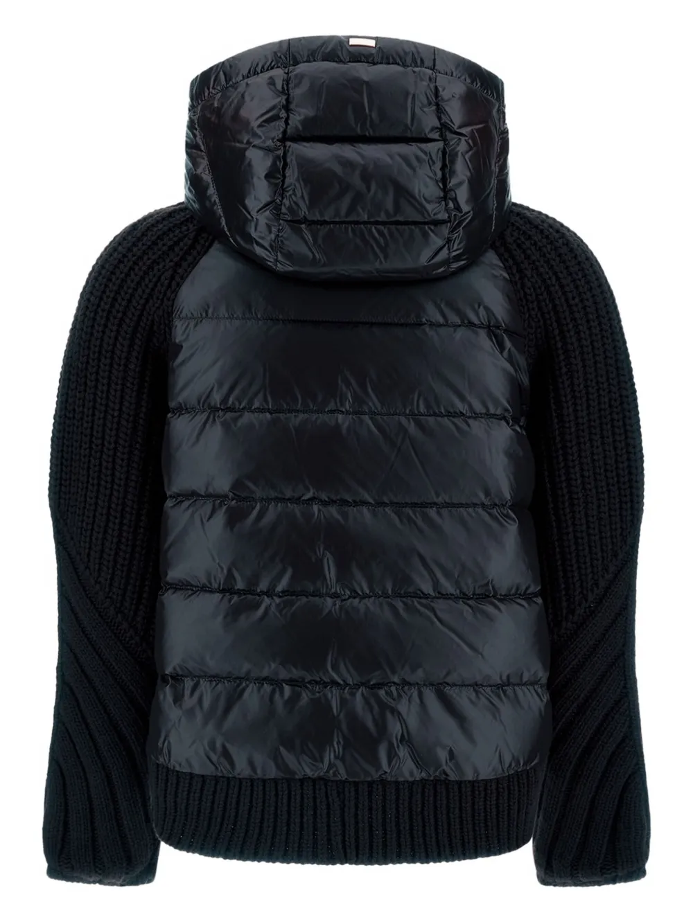 Herno Geribbeld vest met capuchon Zwart