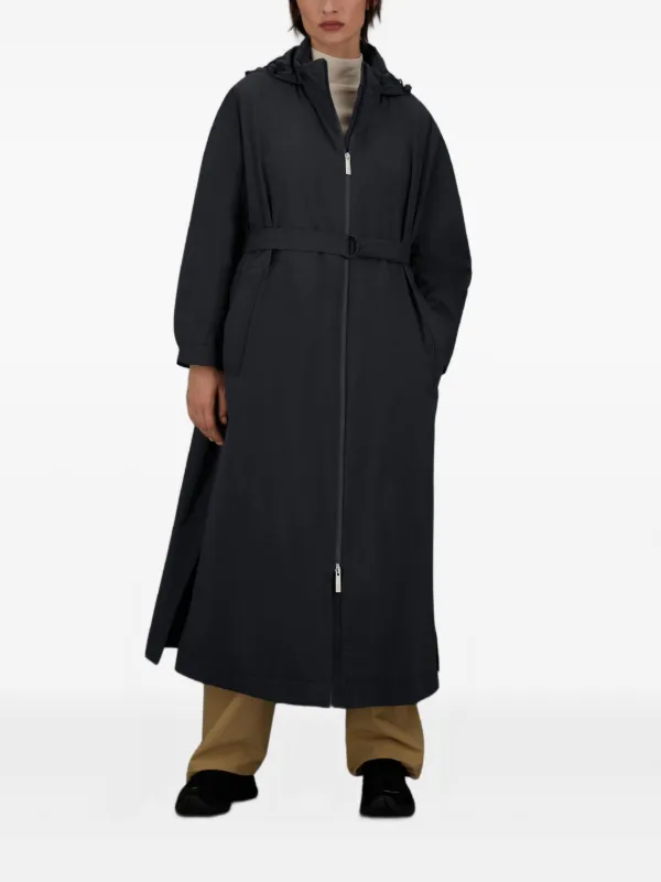 Herno フーデッド レインコート | ブラック | FARFETCH JP