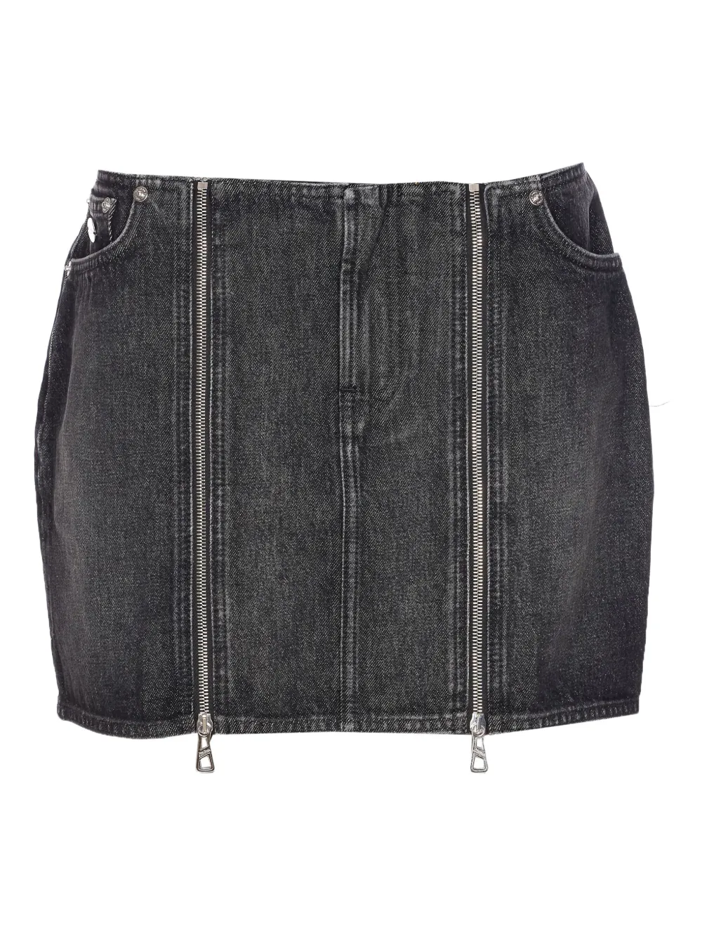 Jean Paul Gaultier zip-front pocket mini skirt | Grey | Image 1