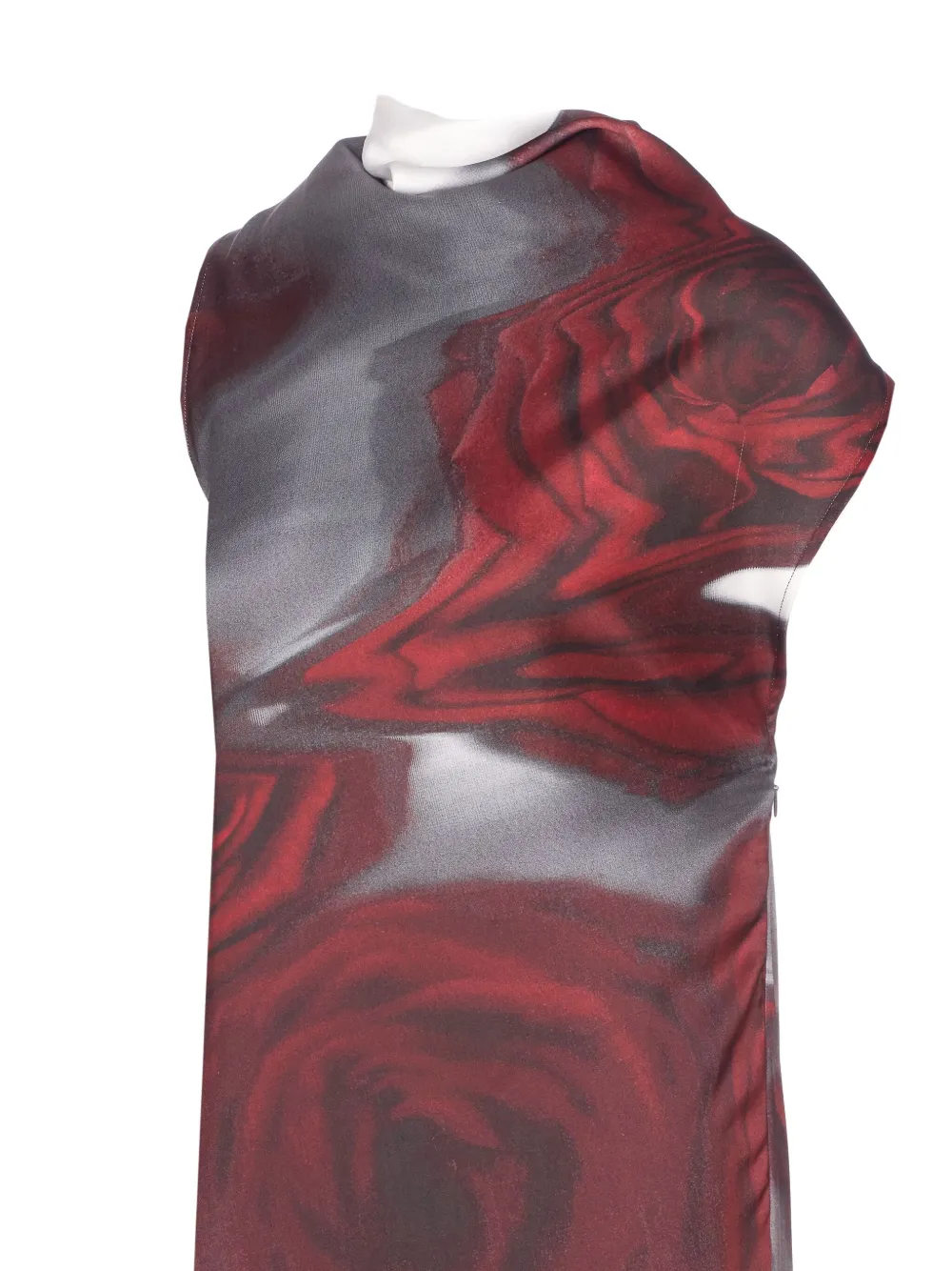 Jean Paul Gaultier Asymmetrical Maxi Dress Floral Print In Multi