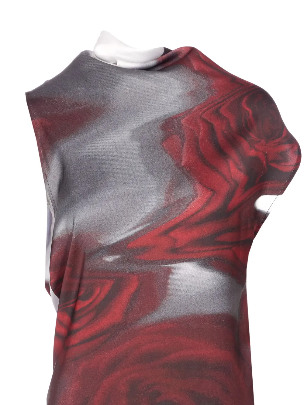Jean Paul Gaultier Asymmetrical Maxi Dress Floral Print In Multi