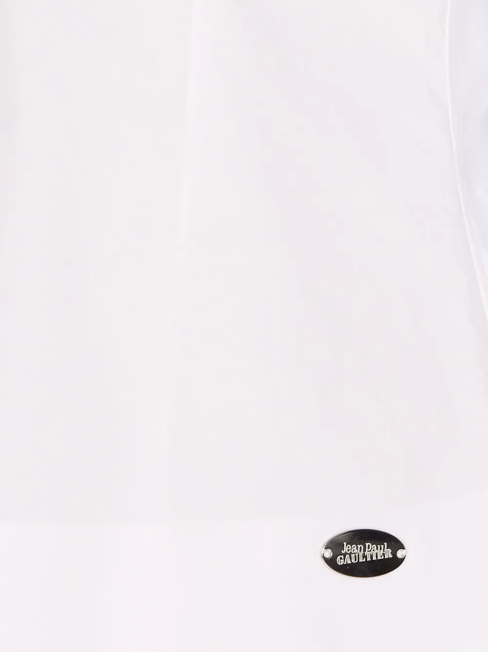 Jean Paul Gaultier Collared Long Sleeve Shirt With Unique Hem In White