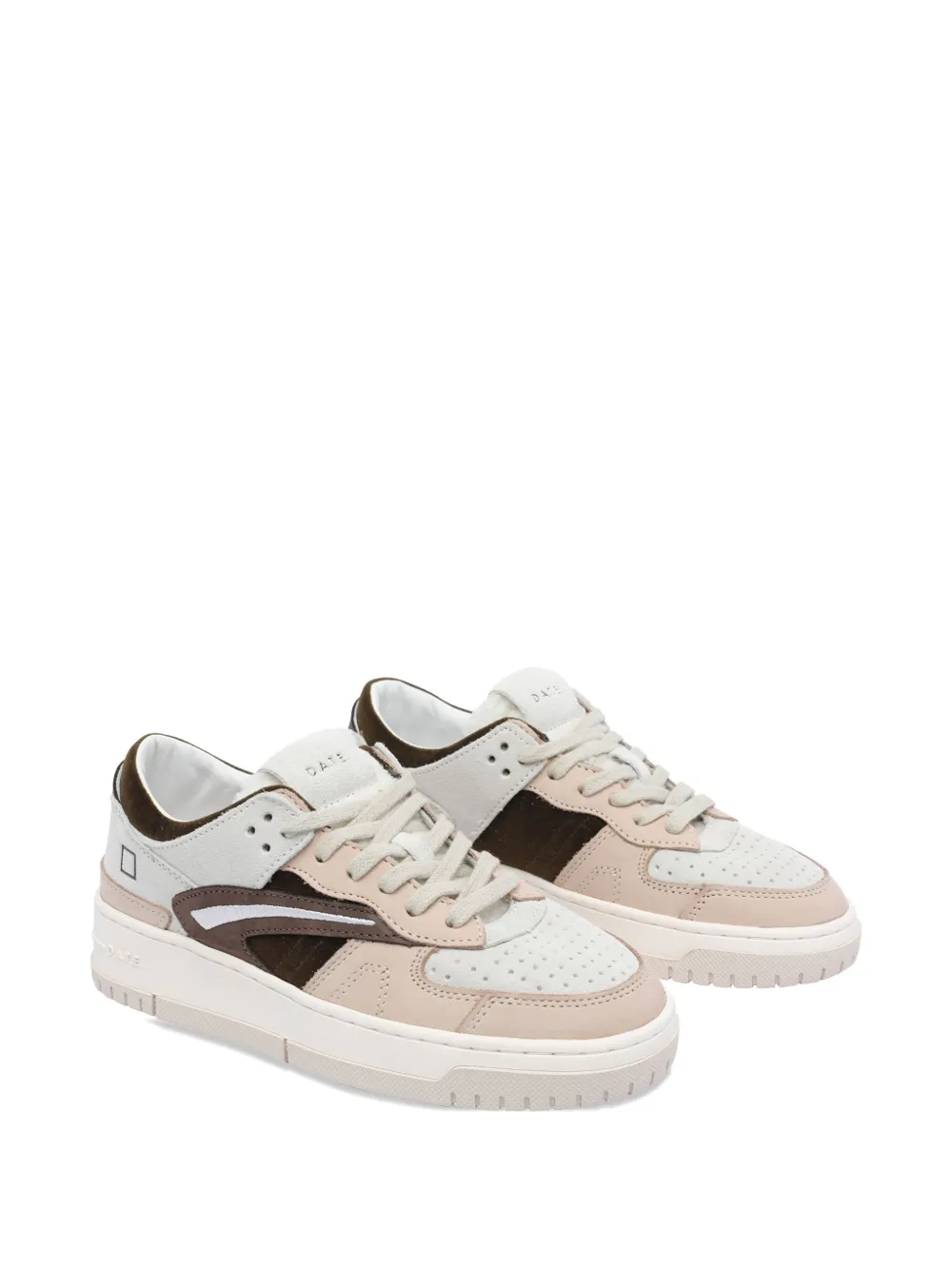 D.A.T.E. Torneo Pop suede-leather panel sneakers Neutrals
