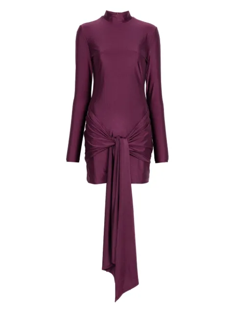 Danamé mock-neck draped mini dress