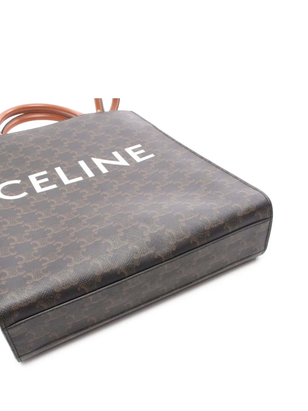 Celine Pre-Owned 2021 Small Triomphe Coated Canvas Vertical Cabas Tote satchel | Pre-Owned | Image 2