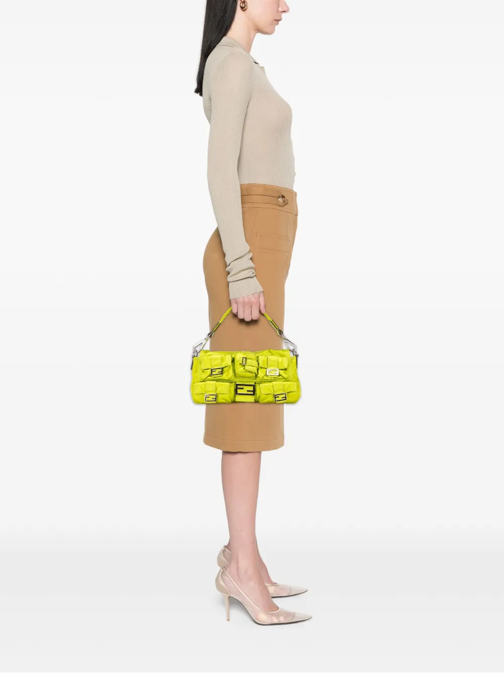 Fendi Pre-Owned 2010-2025 Nylon Multipocket Convertible Baguette satchel | Pre-Owned | Image 2
