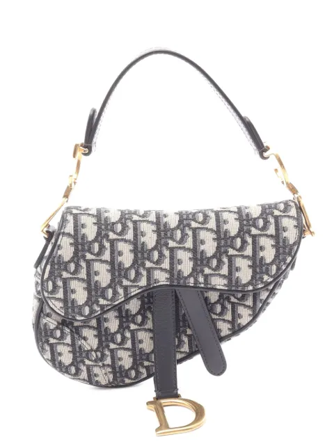 Christian Dior Pre-Owned 2018 Mini Oblique Canvas Saddle Bag satchel