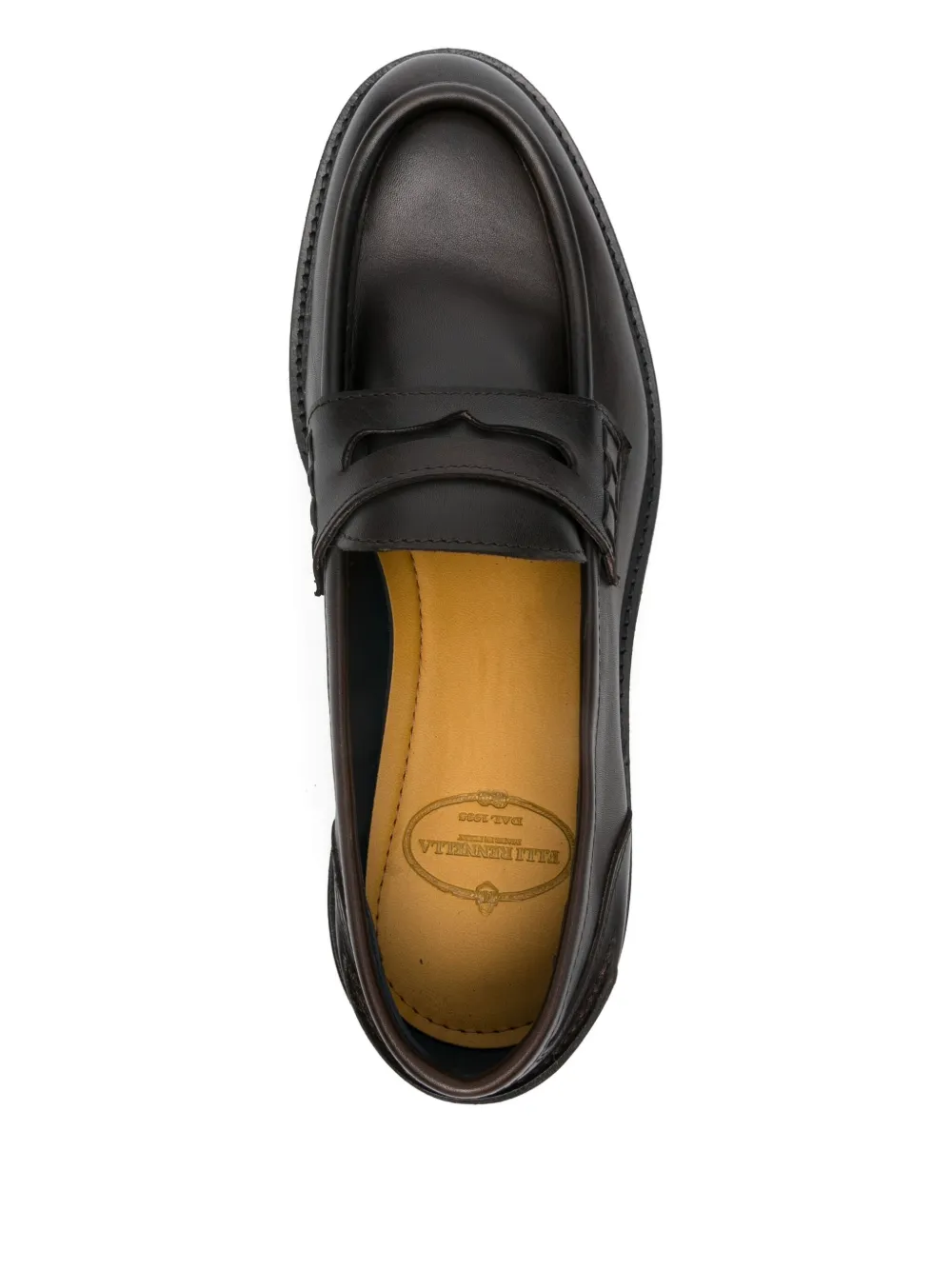 Fratelli Rennella Penny Leather Loafers In Brown