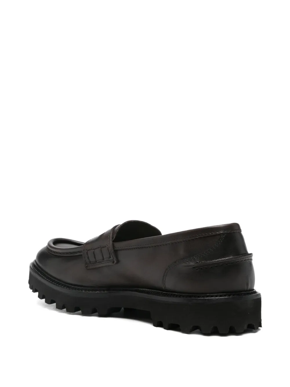 Fratelli Rennella Penny Leather Loafers In Brown
