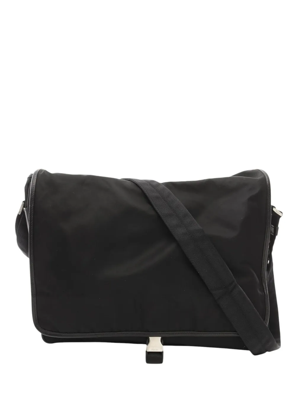 Prada Pre-Owned 2000-2013 Tessuto Buckle Messenger Bag crossbody bag | Black | Image 1