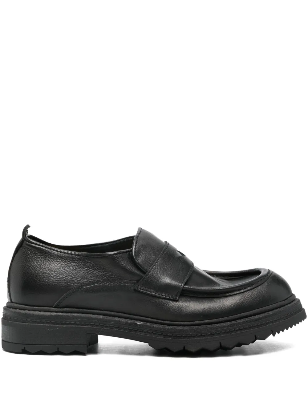 Fratelli Rennella Leather Loafers In Black