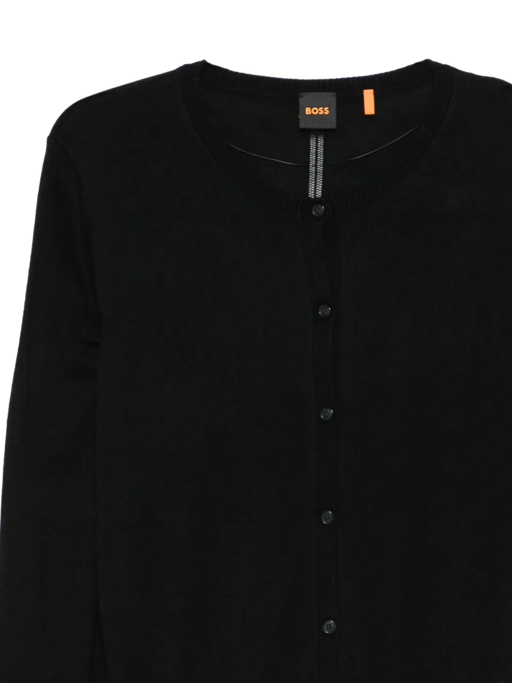 Hugo Boss Button-up Cardigan In Black