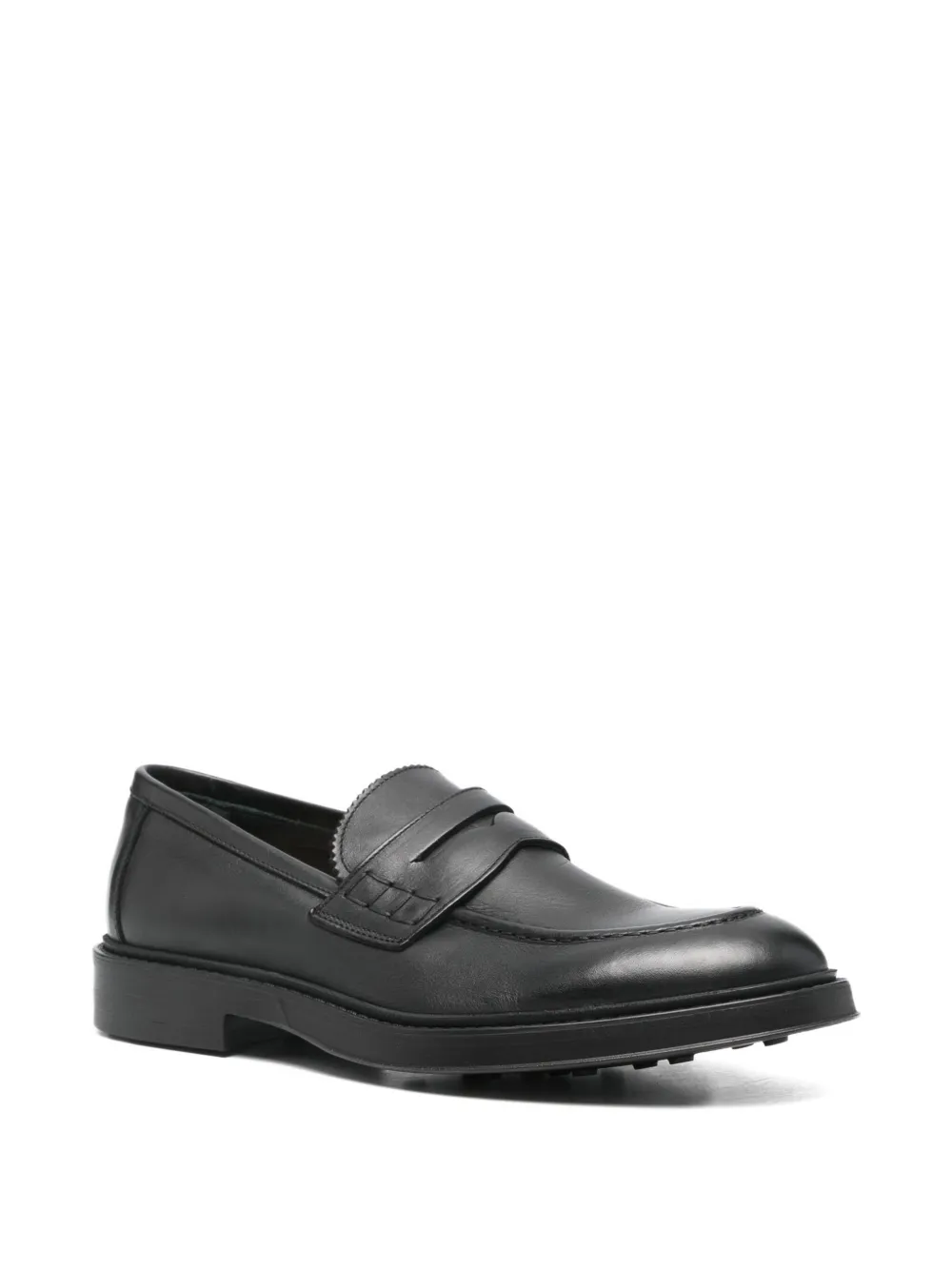 FRATELLI RENNELLA Leren loafers - Zwart