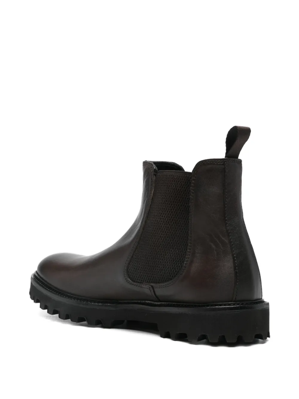 Fratelli Rennella Elastic-panel Leather Boots In Brown