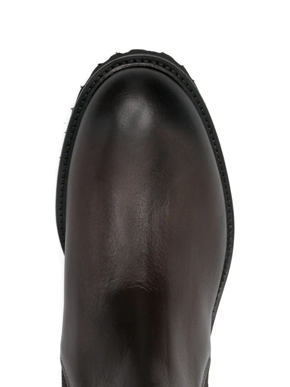 Fratelli Rennella Elastic-panel Leather Boots In Brown