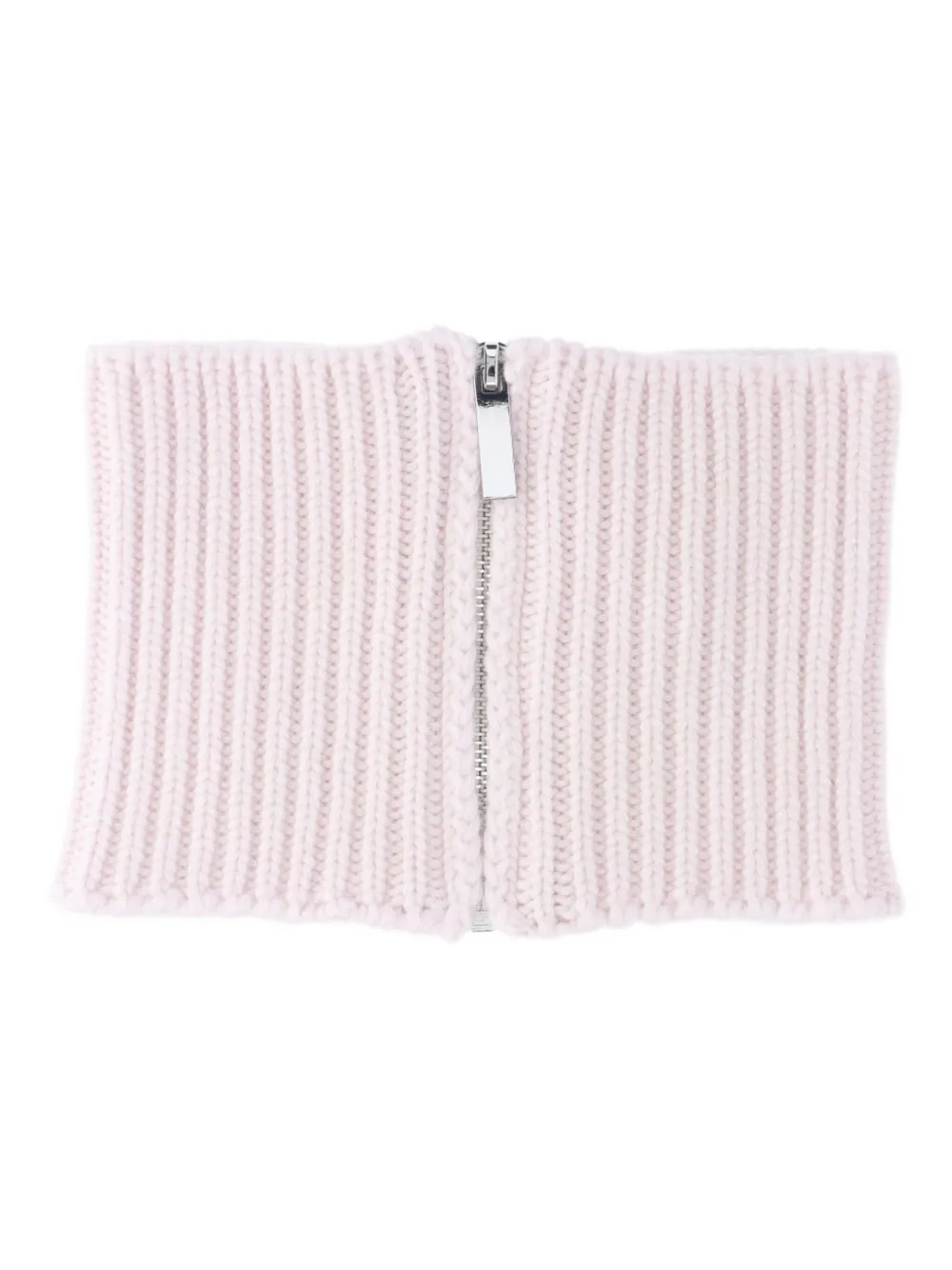 Sa Su Phi Ribbed-knit Zip-fastening Neckwarmer Scarf In Pink