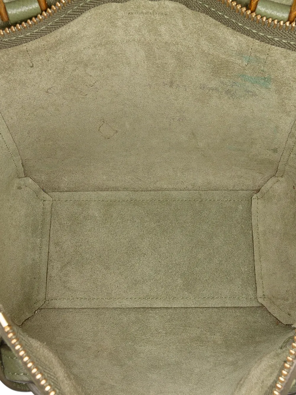 Pre-owned Celine 2019 Nano Grained Calfskin Belt Bag Satchel In Green
