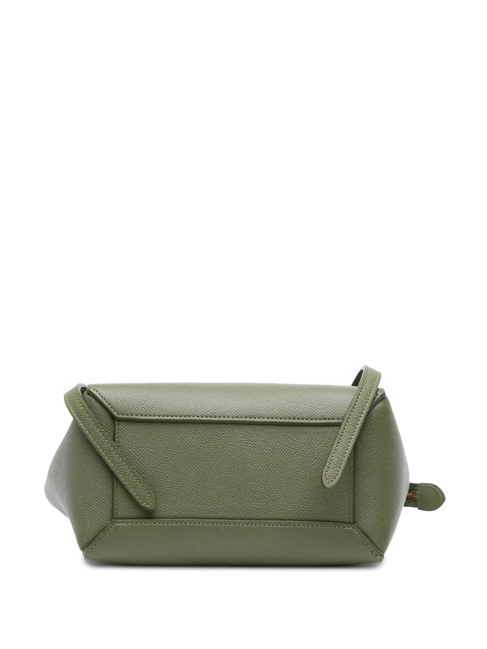 Pre-owned Celine 2019 Nano Grained Calfskin Belt Bag Satchel In Green