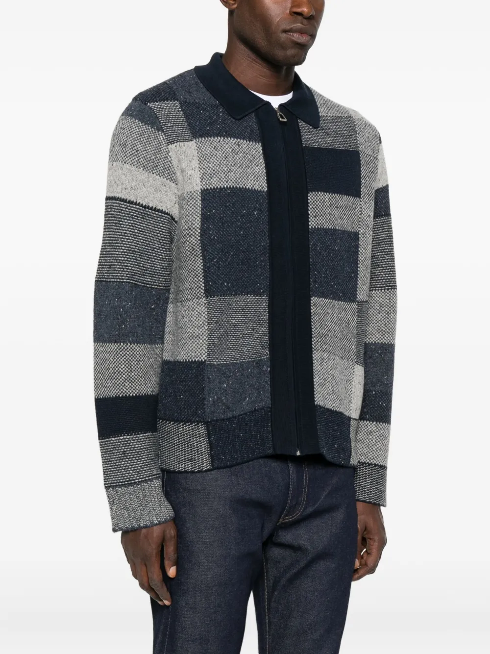 Paul Smith Patchwork-design Zip-up Cardigan In Multi