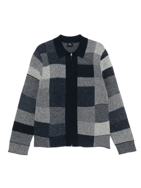 Paul Smith patchwork-design zip-up cardigan