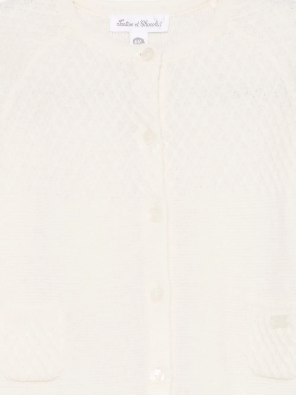 Tartine Et Chocolat Cable-knit Romper In Neutral