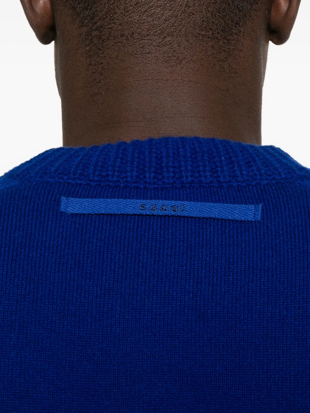 sacai Trui met ronde hals Blauw