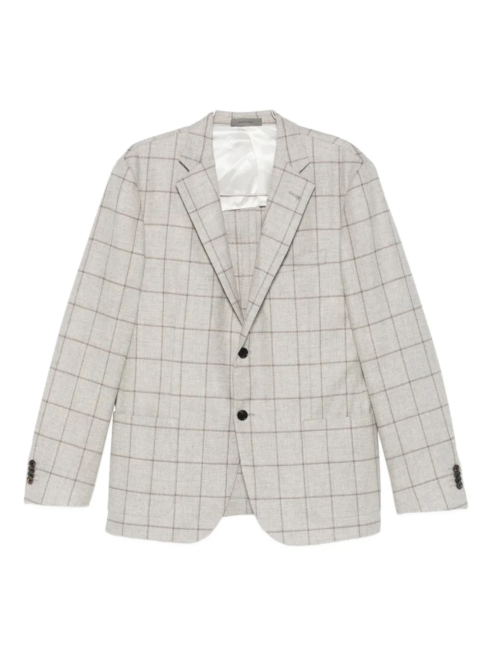 Corneliani checked single-breasted jacket | Grey | Image 1