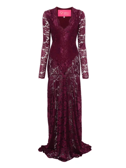 MIAU by Clara Rotescu Juniper lace long-sleeved dress