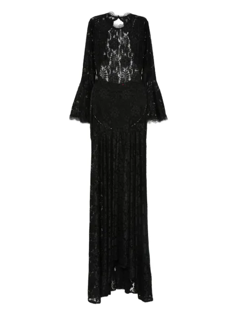 MIAU by Clara Rotescu lace-panelled bell-sleeve dress