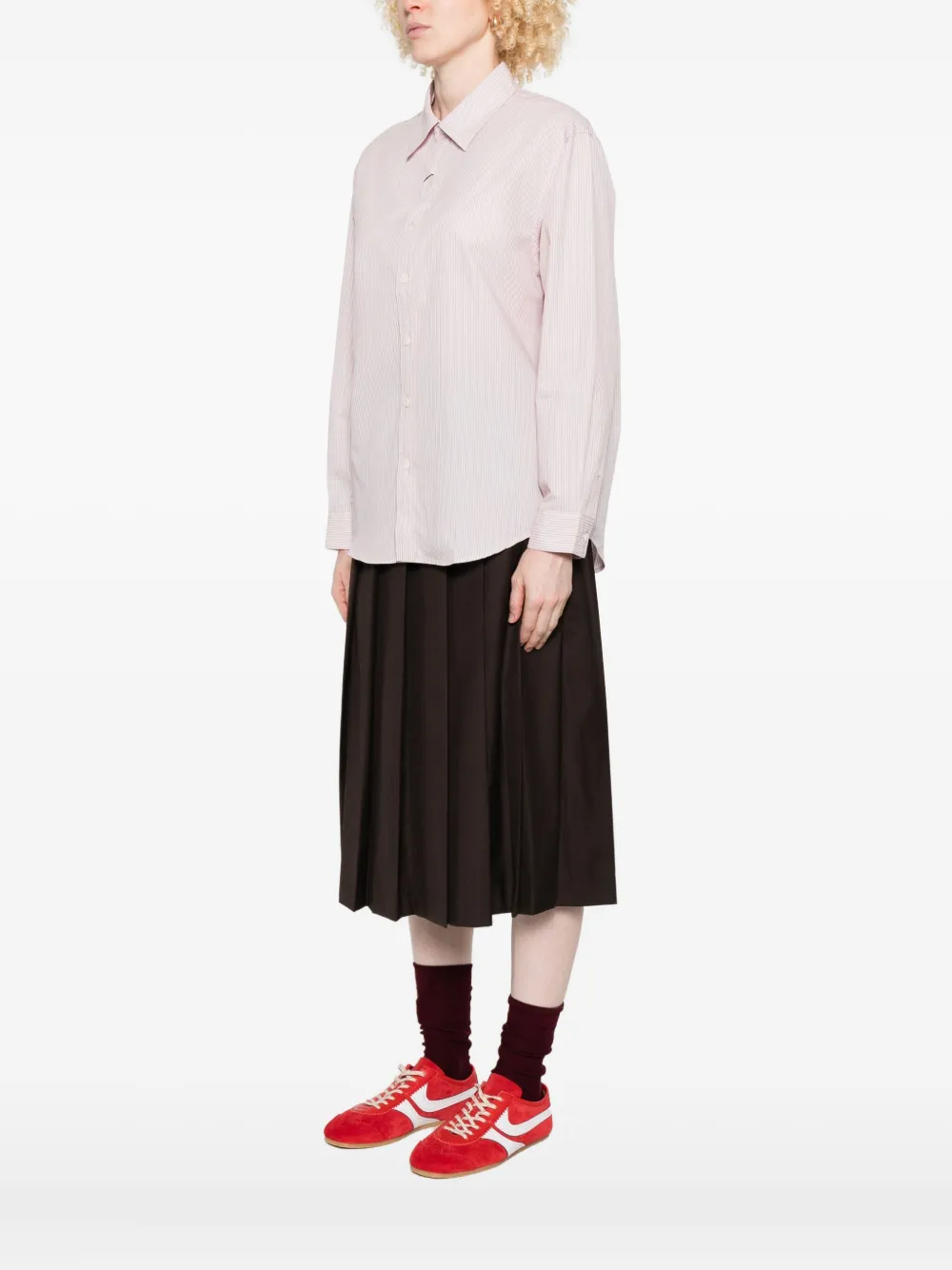 Dunst Striped Long-sleeve Shirt In Pink