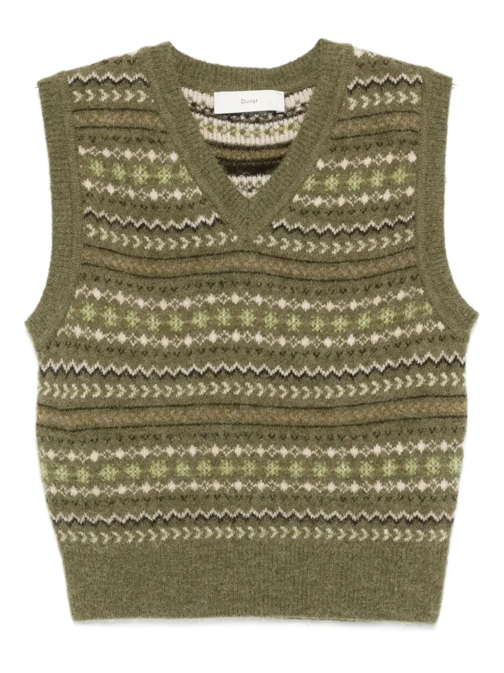 DUNST V-neck sleeveless sweater | Green | Image 1