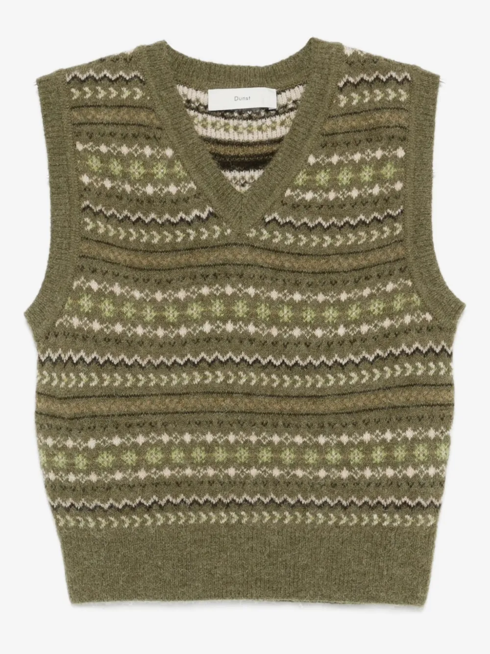 DUNST V-neck sleeveless sweater | Green | Image 1