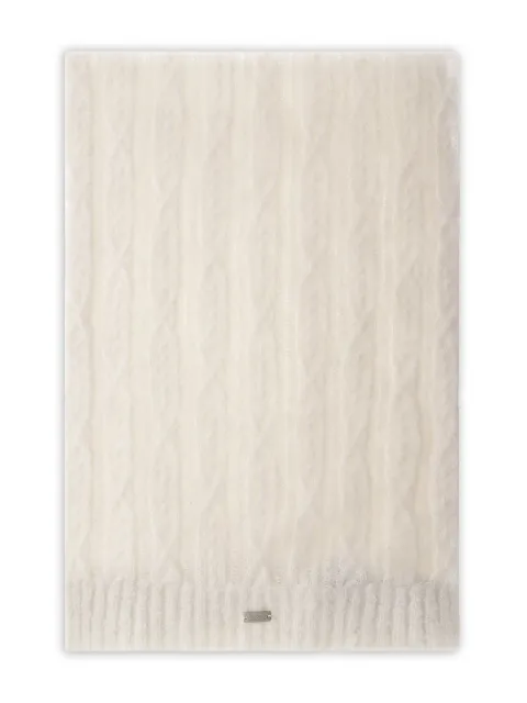 Herno cable-knit scarf