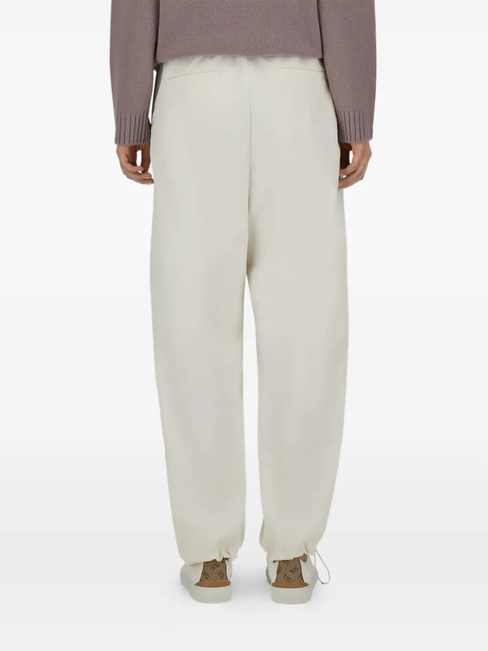 Herno Broek met trekkoordtaille Wit