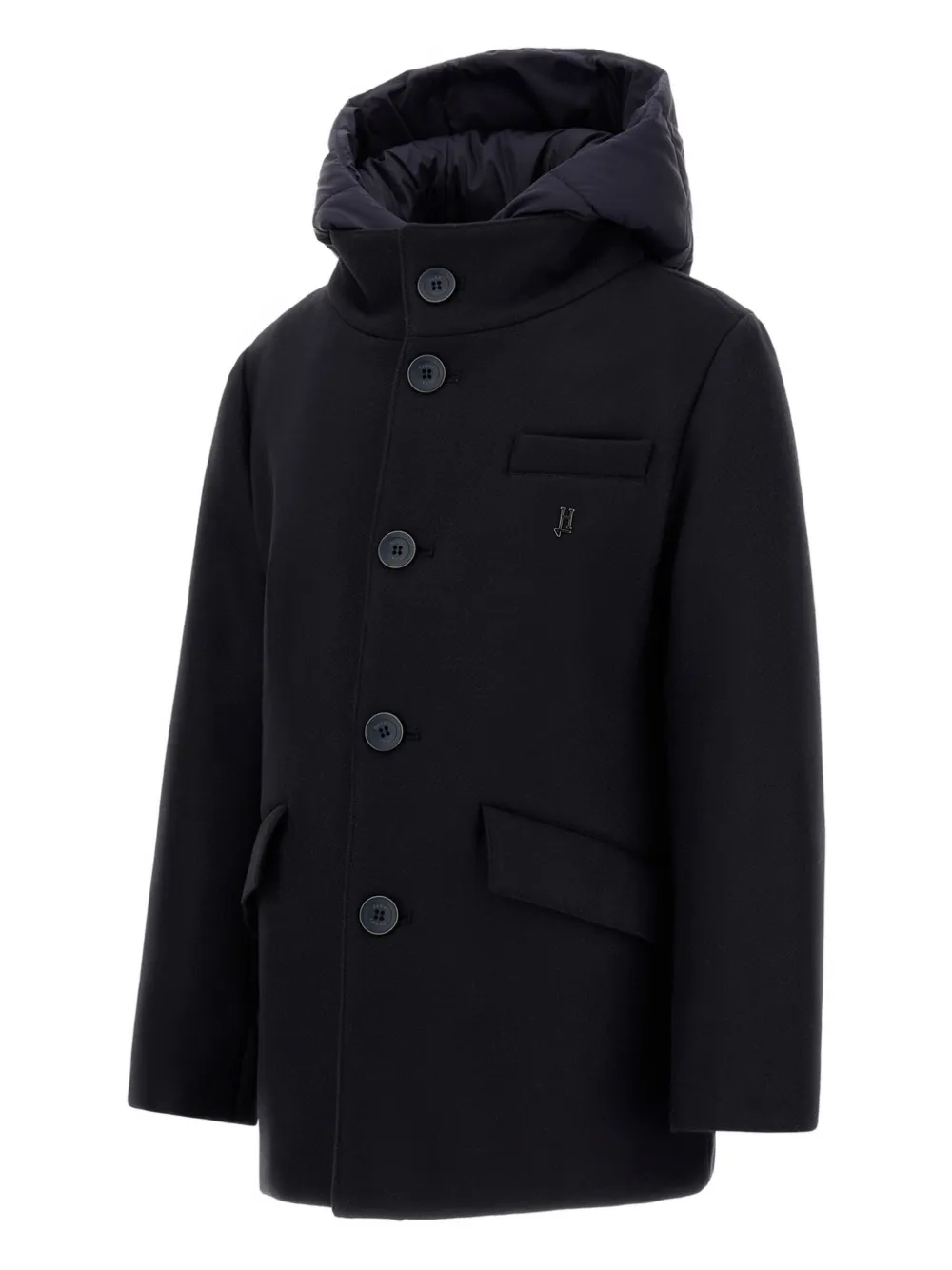 Herno Coat In Ecowool And Nylon Chamonix In Multi